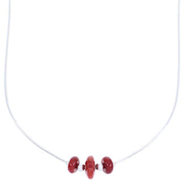 Liquid Sterling Silver Coral Jewelry Bead Necklace MW68792
