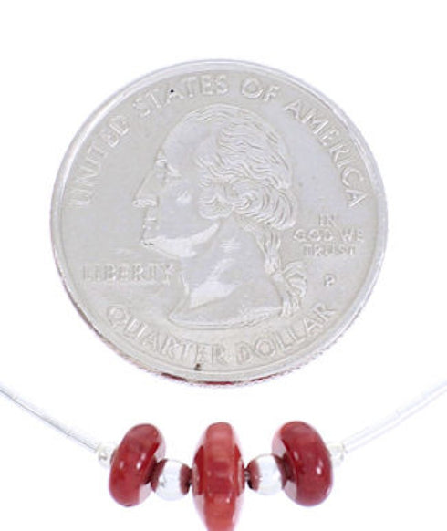Liquid Sterling Silver Coral Jewelry Bead Necklace MW68792