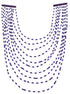 Liquid Silver 10-Strand Sugilite Bead Necklace BW69175