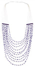 Liquid Silver 10-Strand Sugilite Bead Necklace BW69175