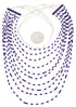 Liquid Silver 10-Strand Sugilite Bead Necklace BW69175