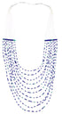 Azurite Liquid Silver 10-Strand Bead Necklace BW69178