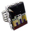 Silver Multicolor Native American Design Ring Size 5-3/4 YS69134