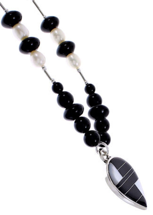 Sterling Silver Multicolor Bead Necklace PS71342