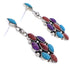 Sterling Silver Jewelry Turquoise Multicolor Post Earrings AW69302