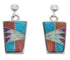 Opal Multicolor Genuine Sterling Silver Post Dangle Earrings AW69875