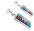 Opal Multicolor Genuine Sterling Silver Post Dangle Earrings AW69875