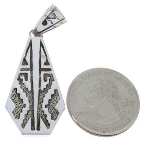 Multicolor Native American Village Design Reversible Pendant YS69788