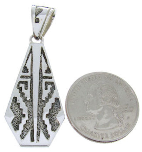 Multicolor Reversible Native American Village Design Pendant YS69789