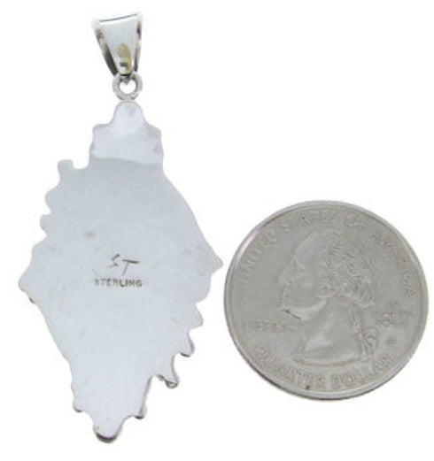 Southwest Jewelry Overlay Turquoise Needlepoint Pendant BW69934