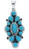 Turquoise And Sterling Silver Jewelry Slide Pendant BW69952