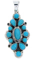 Turquoise And Sterling Silver Jewelry Slide Pendant BW69952