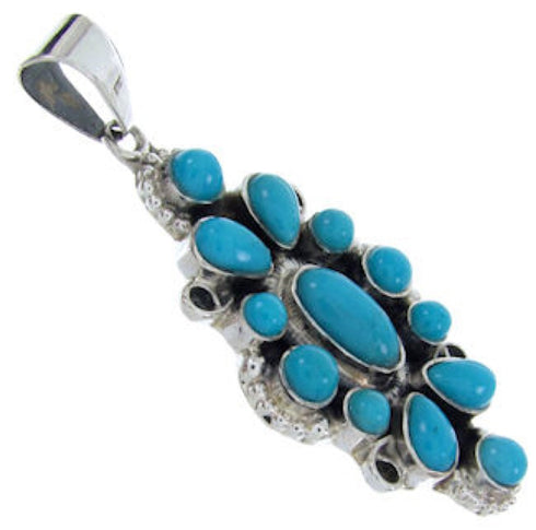 Turquoise And Sterling Silver Jewelry Slide Pendant BW69952