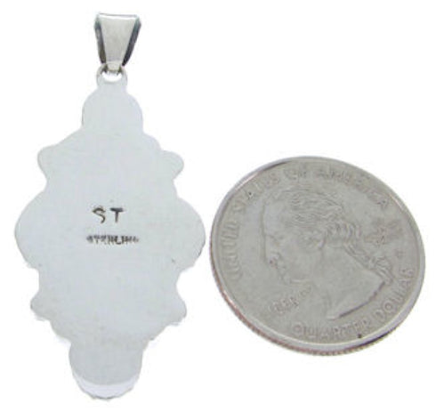 Turquoise And Sterling Silver Jewelry Slide Pendant BW69952