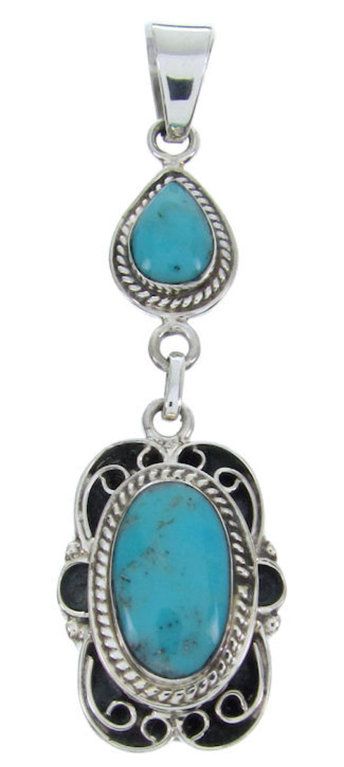 Turquoise Genuine Sterling Silver Pendant BW69988