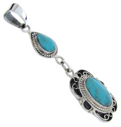 Turquoise Genuine Sterling Silver Pendant BW69988