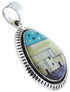 Sterling Silver Multicolor Native American Design Pendant YS69957
