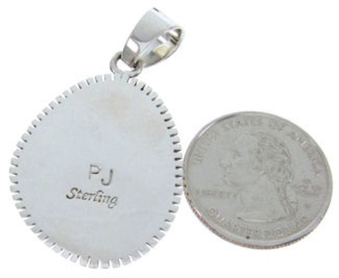 Sterling Silver Multicolor Native American Design Pendant YS69957