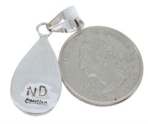 Sterling Silver Tiger Eye Multicolor Inlay Slide Pendant AW69996