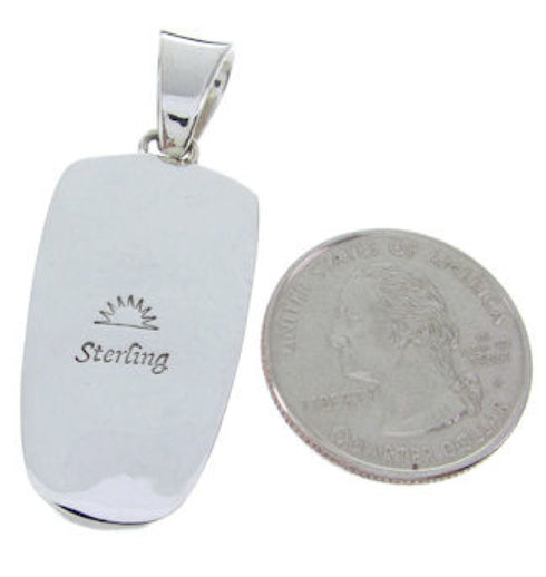 Multicolor Southwestern Inlay Silver Jewelry Slide Pendant AW69912