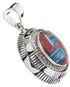 Red Oyster Shell Turquoise Multicolor Jewelry Silver Pendant AW70032