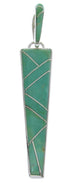 Turquoise Southwest Inlay Sterling Silver Jewelry Pendant AW70467