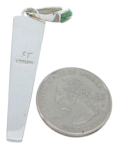 Turquoise Southwest Inlay Sterling Silver Jewelry Pendant AW70467