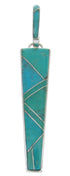 Genuine Sterling Silver And Turquoise Southwest Pendant AW70471
