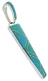 Genuine Sterling Silver And Turquoise Southwest Pendant AW70471