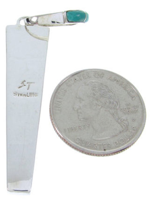 Sterling Silver Turquoise Southwest Inlay Pendant AW70479