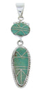 Sterling Silver Jewelry Turquoise Inlay Pendant AW70427