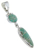 Sterling Silver Jewelry Turquoise Inlay Pendant AW70427