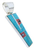 Sterling Silver Jewelry Southwest Turquoise Multicolor Pendant AW70128