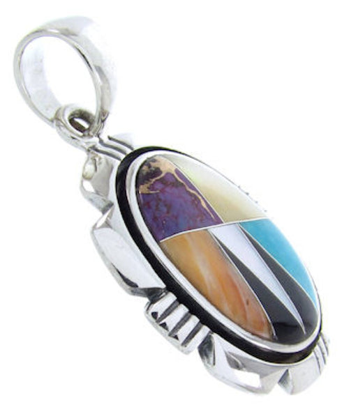 Silver Southwestern Multicolor Turquoise Jewelry Pendant AW70108