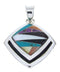 Turquoise Southwestern Multicolor Silver Jewelry Pendant AW70100
