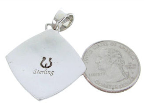 Turquoise Southwestern Multicolor Silver Jewelry Pendant AW70100