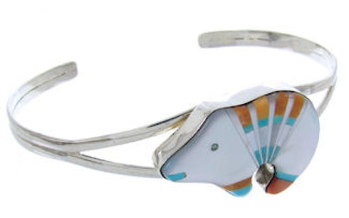 Multicolor Genuine Sterling Silver Bear Bracelet BW69997