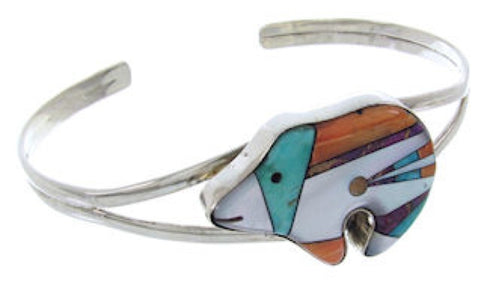 Multicolor Bear Cuff Silver Jewelry Bracelet BW70008