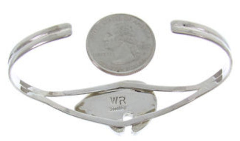 Multicolor Inlay Sterling Silver Jewelry Bear Cuff Bracelet BW70019