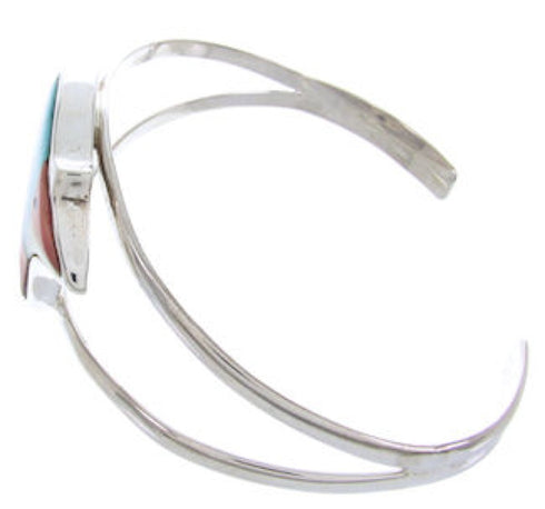 Multicolor Inlay Silver Jewelry Bear Cuff Bracelet BW70024