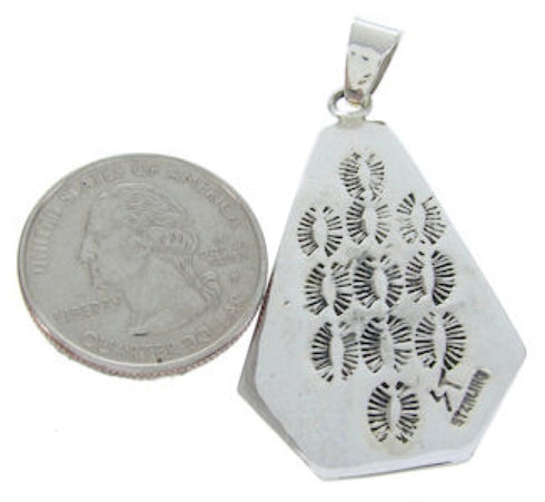 Southwest Turquoise Hand And Butterfly Pendant YS70199