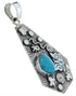 Southwest Turquoise Hand And Butterfly Silver Jewelry Pendant YS70200