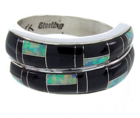 Jewelry Midnight Sky Black Opal Whiterock Ring Size 6-3/4 YS70328