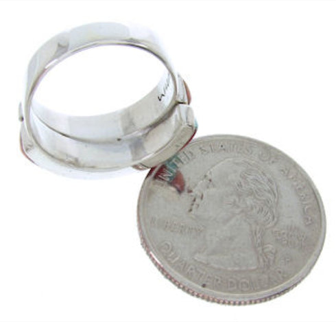 Wild Fire Multicolor Whiterock Ring Size 6-3/4 YS70330