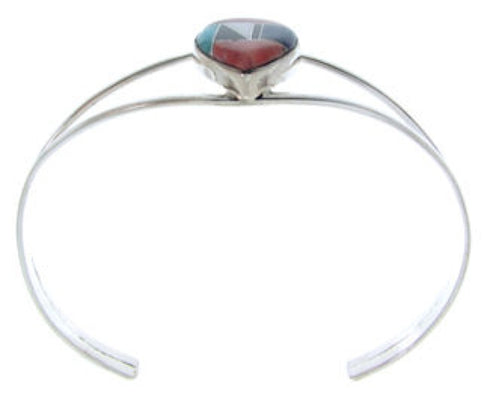Sterling Silver Southwest Turquoise Multicolor Cuff Bracelet AW70331