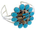 Multicolor Turquoise Inlay Sterling Silver Cuff Bracelet AW70351