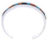 Genuine Sterling Silver Multicolor Inlay Cuff Bracelet BW70389