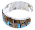 Multicolor Inlay Genuine Sterling Silver Cuff Bracelet Jewelry BW70407