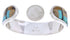 Multicolor Inlay Genuine Sterling Silver Cuff Bracelet Jewelry BW70407