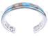 Sterling Silver Jewelry Multicolor Inlay Cuff Bracelet BW70430